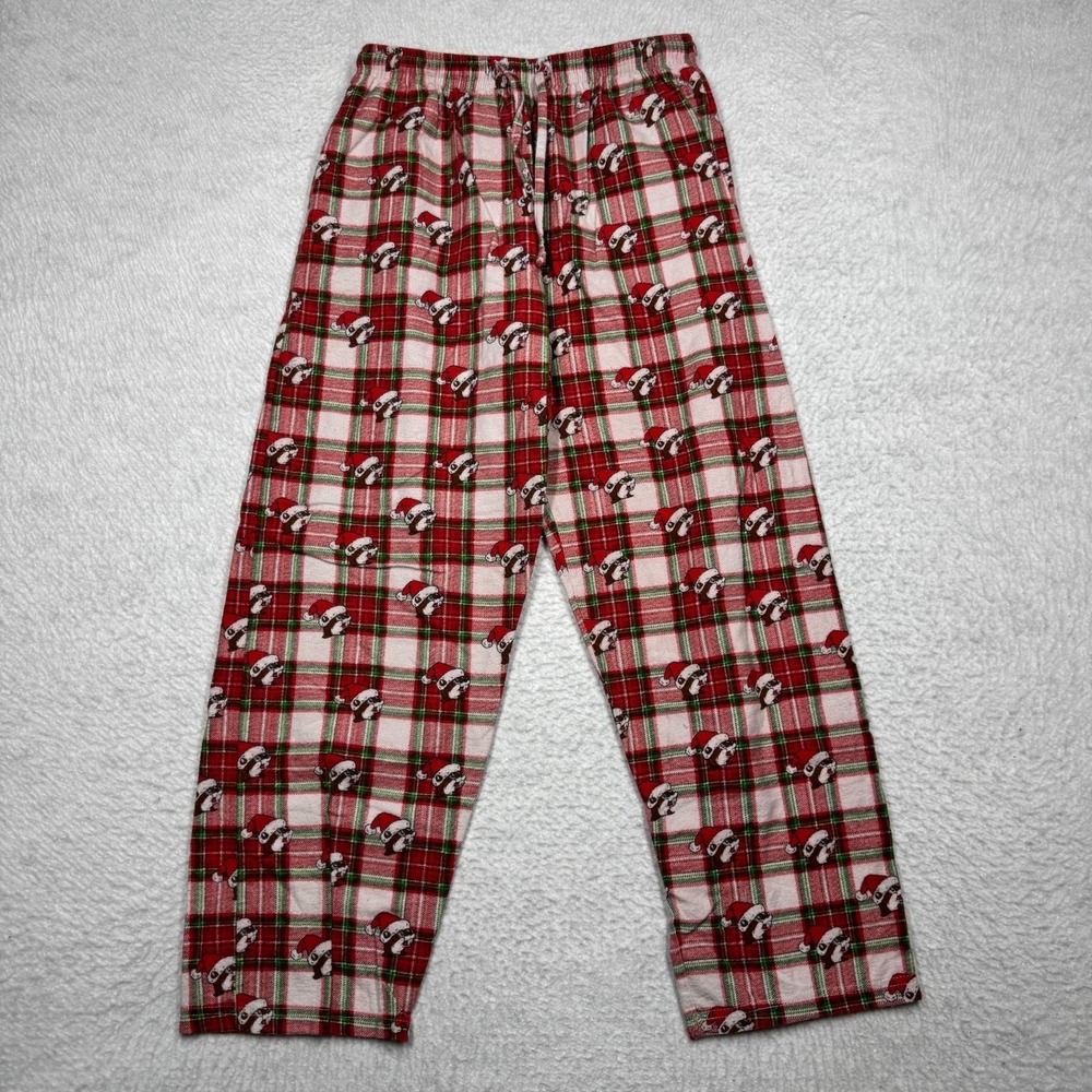 Buc-ees Christmas Pajama Pants All Over‎ Print Logo Drawstring Bucees Adult's S